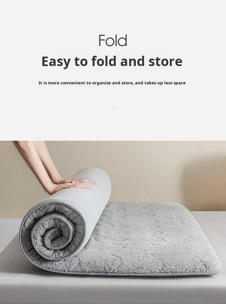 Student dormitory foldable thickened warm lamb velvet tatami mattress winter floor bunk bed mattress Home Double mattress