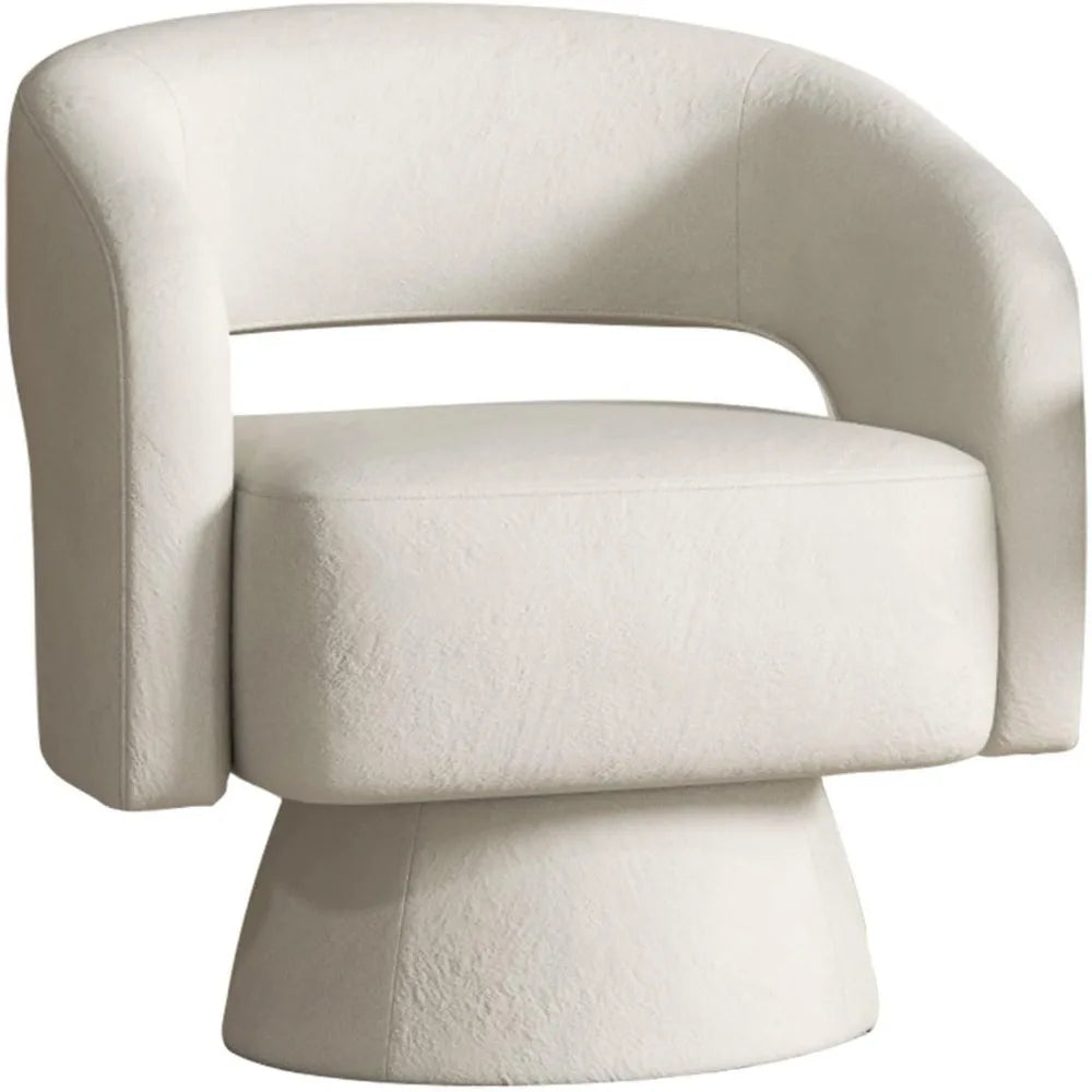 Swivel Barrel Chair, Set of 2 Velvet Accent Armchair 360 Degree Swivel Club Chair for Living Room Bedroom Reception Room, Beige