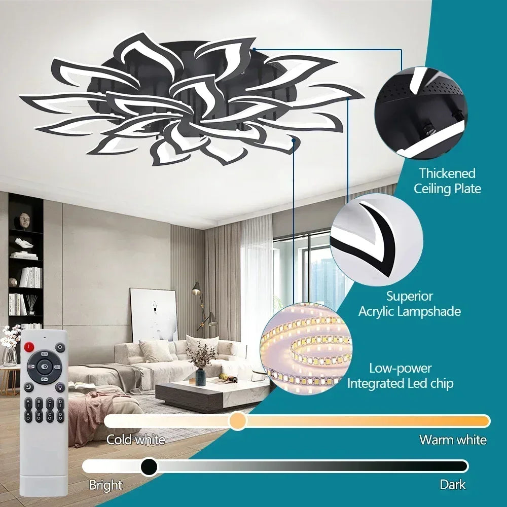 Led Ceiling Light for Living Room Bedroom Modern Acrylic Ceiling Lamp Interior Fancy Lights Decoration Lighting Fixtures