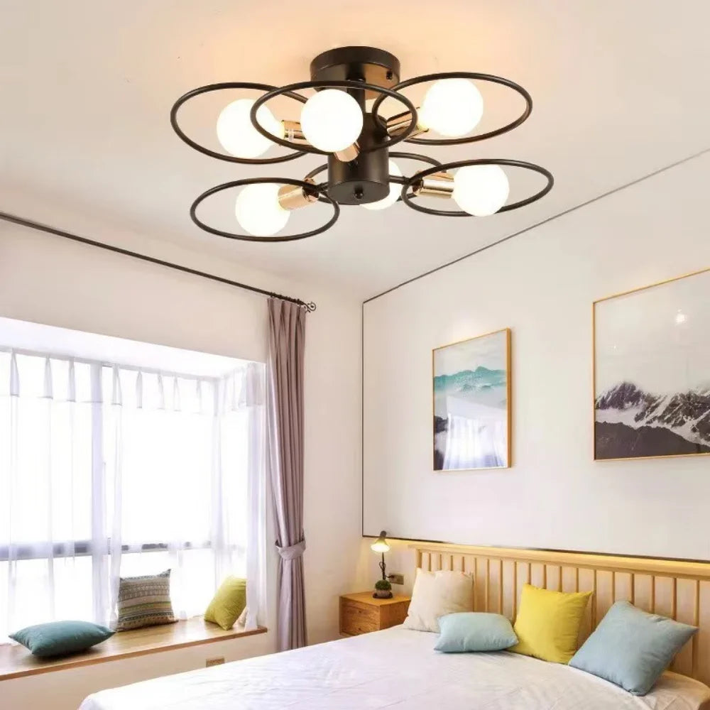 Modern LED Chandelier for Living Dinning Room Bedroom Light Color Changeable Ceiling Chandeliers Lamp