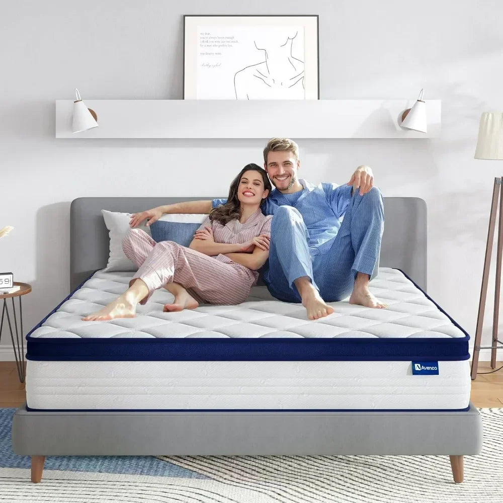 Mixed Spring Mattress with Comfortable Foam and Pocket Coil 12 Inch Box Full Mattress