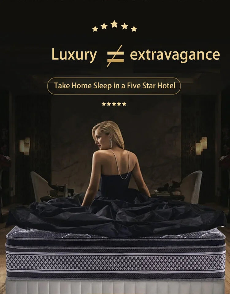 Luxury Hybrid Queen Bed Mattress Breathable Rolled Mattress in a Box Home Furniture for Villa & Hotel