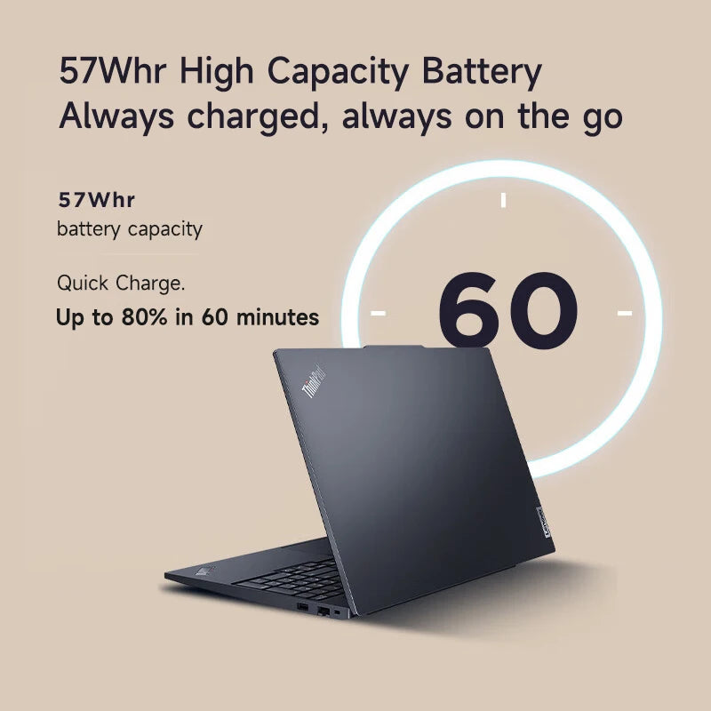 Lenovo Laptop Thinkpad E16 AI PC 16" 2.5K Thin & Light Portable Laptop Intel Ultra5 125H/Ultra7-155H 16G/32G DDR5 RAM Notebook