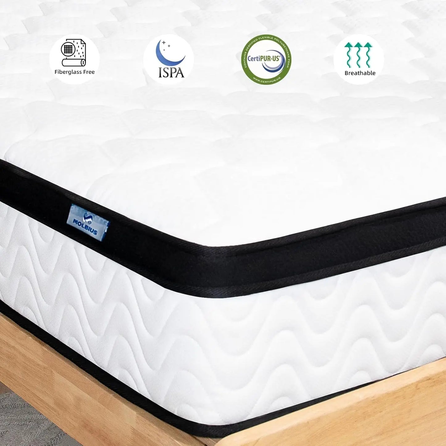 Full Size Mattress 10 Inch Full Mattresses in a Box Hybrid Medium Firm Feel Memory Foam and Individual Pocket Springs