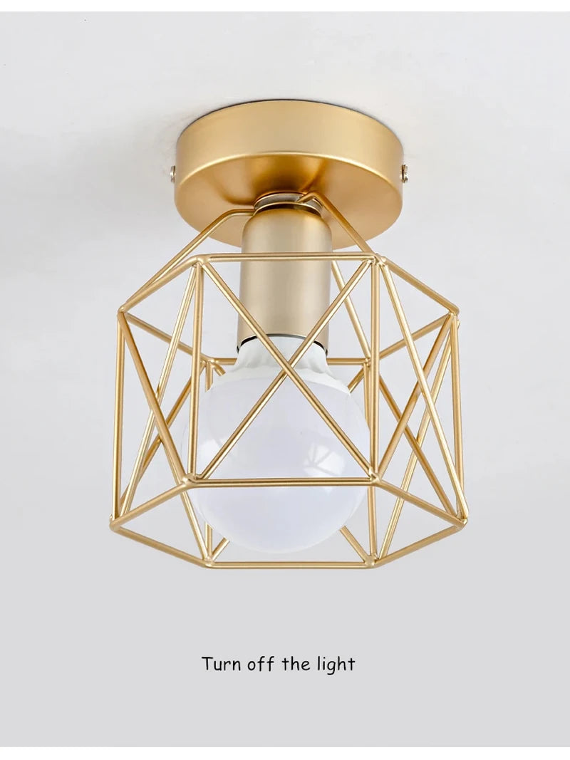 Industrial Pendant Light Adjustable Hanging Lamp for Ceiling Light Fixture Metal Cage Chandelier Lighting for Island Dining Room