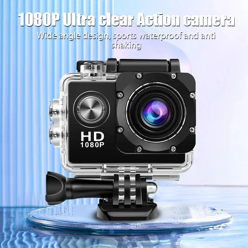 Portable Action Cameras Waterproof Camera with Remote Control Outdoor Cycling Record HD Digital Cameras Photography Camera