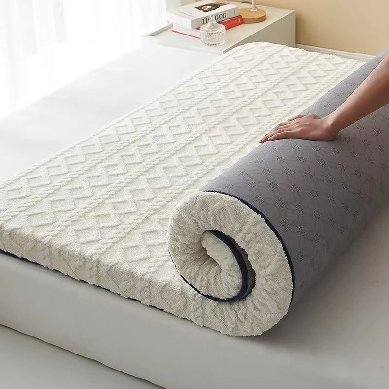 Thick Velvet Mattress Single Double Size Sponge Mattress Cushion Mat Soft Tatami Sleeping Pad