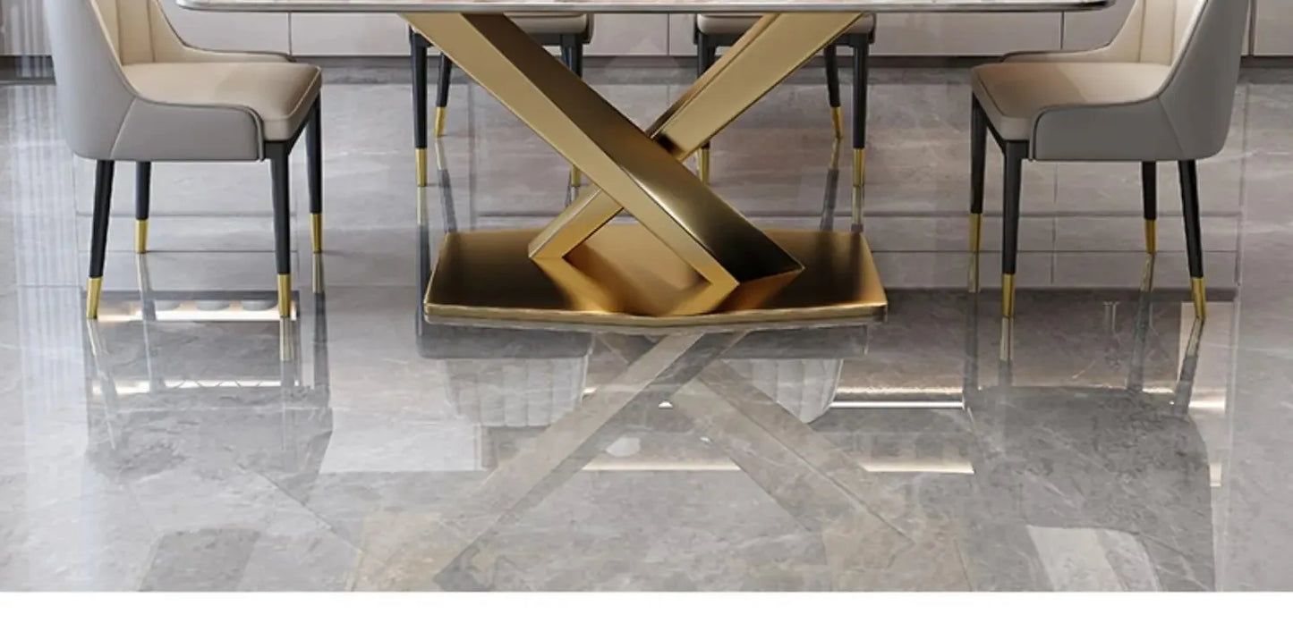 Luxury Dining Table Manger Chair Set Living Room Console Table Dressing Gold Space Savers Multifunction Yemek Masaları Furniture