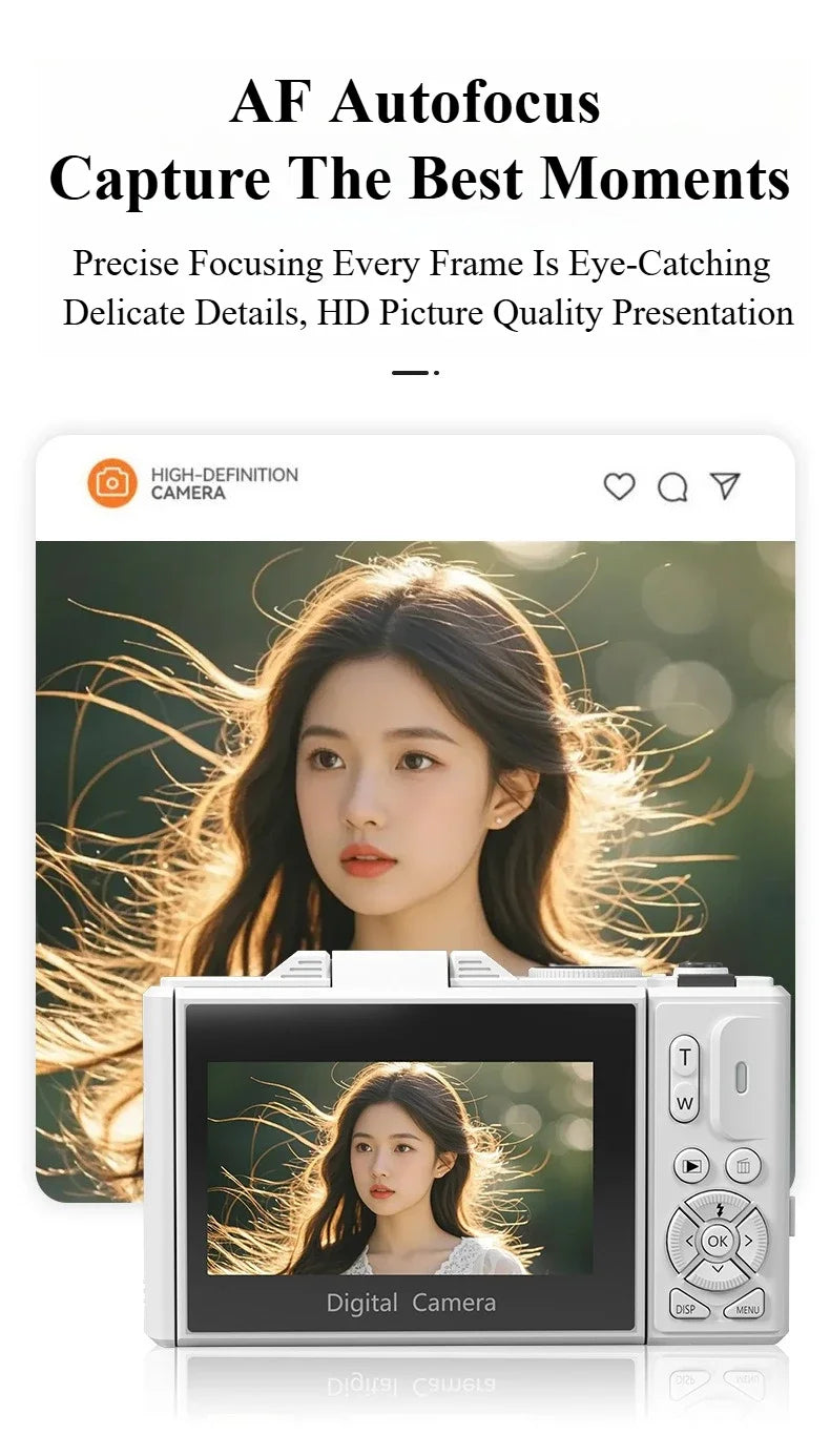 5k HD Digital Camera 75MP 18X Zoom AF Automatic Zoom 3-inch Flip Screen WIFI Web Camcorder Student Travel Shooting Vlog Cameras