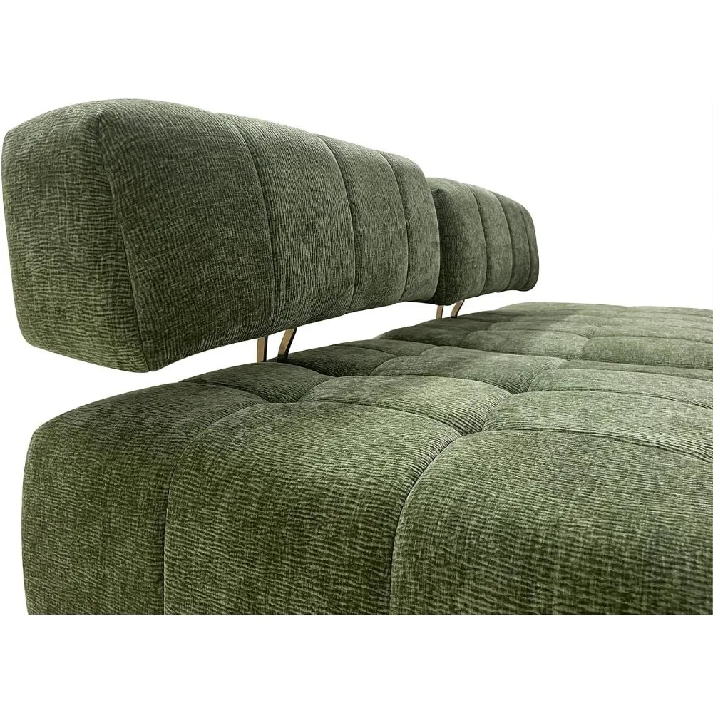 135"Curved Sectional Sofa,Modern Boucle Fabric Upholstered Modular Couch Oversized 6-Seat Sofa for Living Room,Bedroom,Apartment