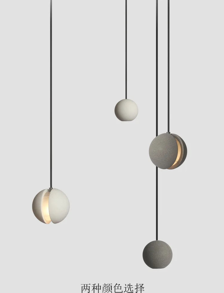 Chandelier Modern Chandelier Modern LED Concrete Ball Pendant Light Minimalist Mini Globe Cement Chandelier Home Decor