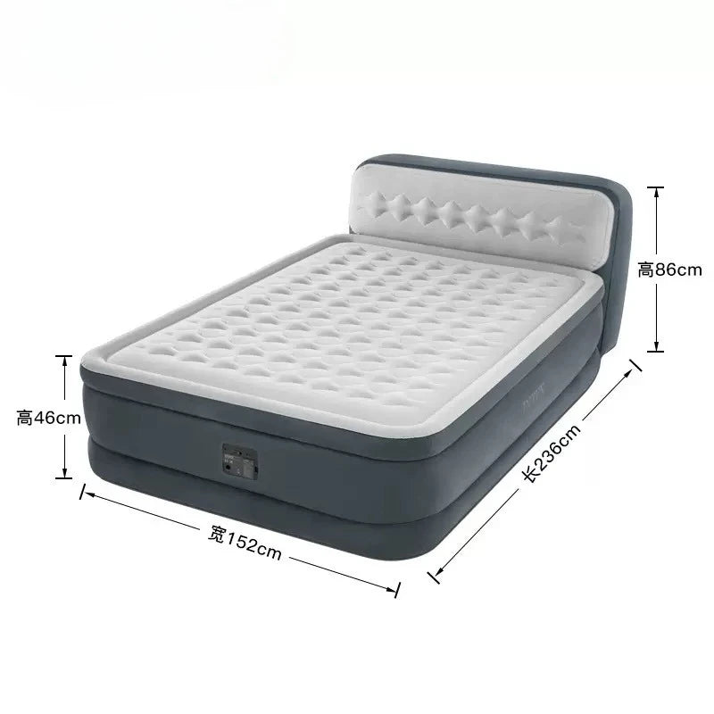 Air Mattress Self Inflatable Blow Up Bed Auto Shut Off Comfortable Surface Best for Guest Travel Vacation Camping