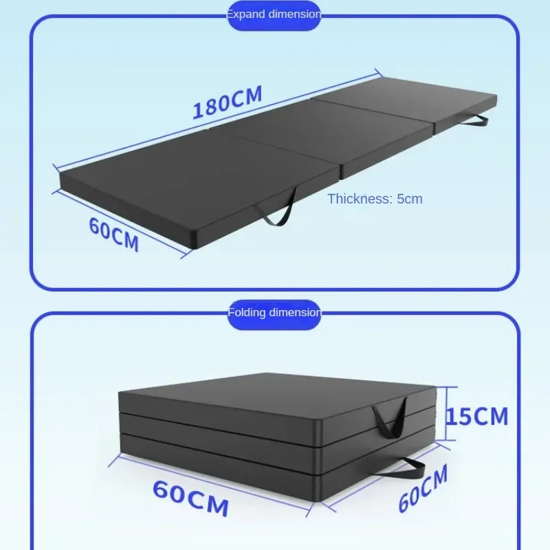 Tri-Fold Memory Foam Mattress Twin Size Portable Bed Ideal for Kids and Adults Perfect for Sleepovers 4 Inch