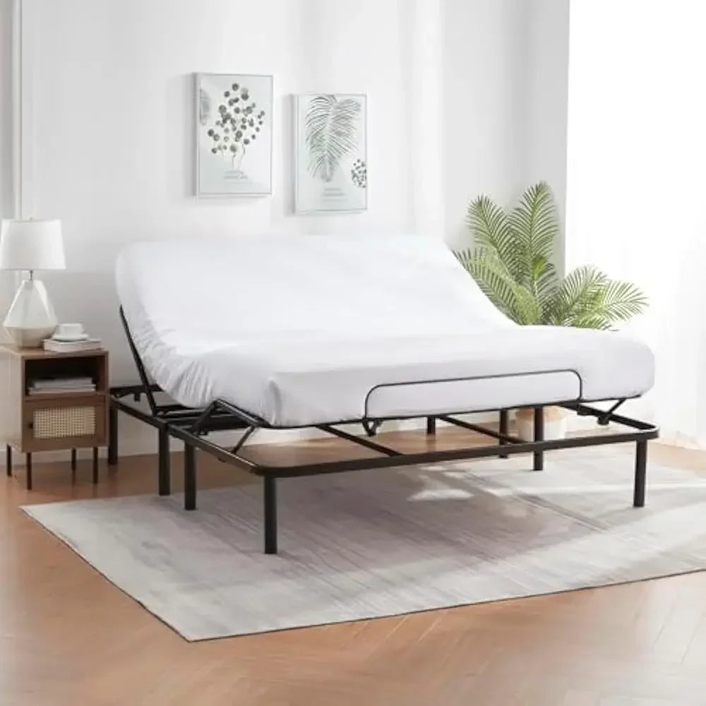 Adjustable Bed Frame, Adjustables Zero Gravity Massage Beds Frame with Wireless Remote, Adjustable Bed Base Head & Foot Massage