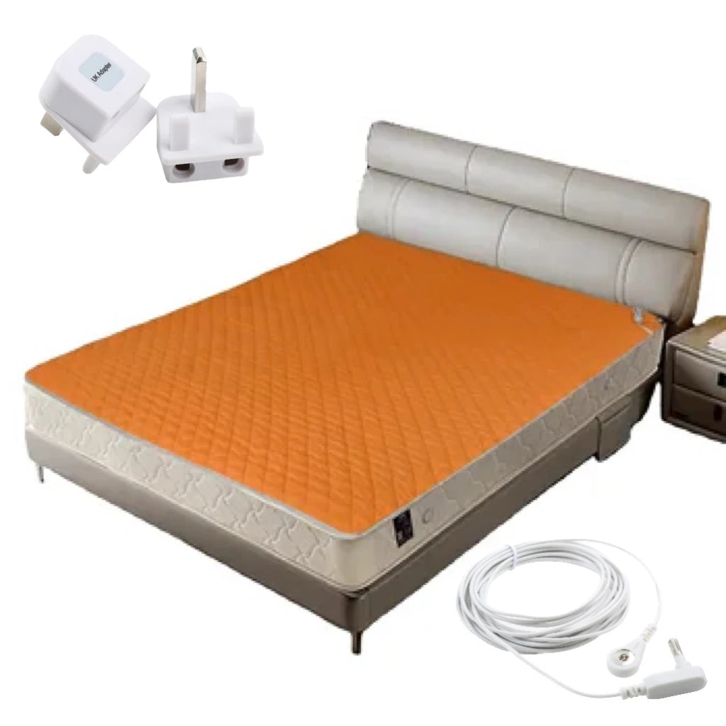 Half Grounding Mat for Bed Anti-slip PU Leather Earthing Mattress With Grounding Cord & Plug Adapter