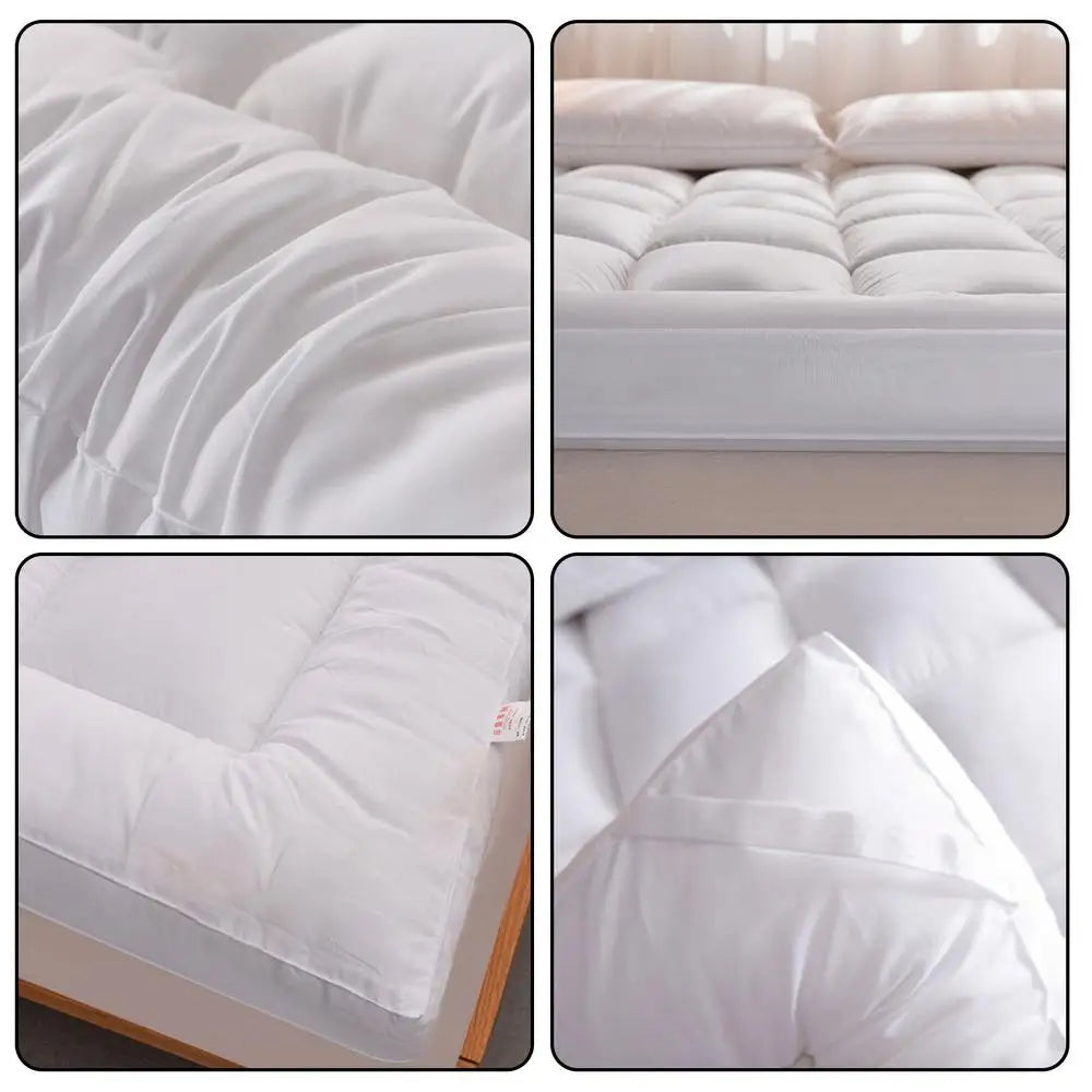 Soft Filling Mattress Pad Soft Down Velvet Tatami Mats Mattress Fluffy and Breathable Relieve Body Stress Soft Cushion Anti-Slip