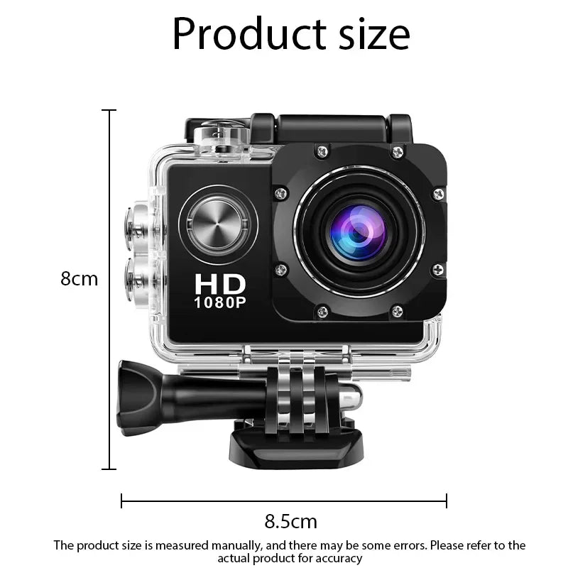 Portable Action Cameras Waterproof Camera with Remote Control Outdoor Cycling Record HD Digital Cameras Photography Camera