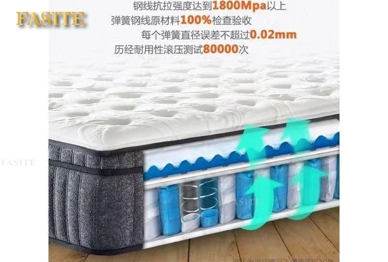Natural latex independent spring 30cm mattress mute Simmons mattress super soft thickened