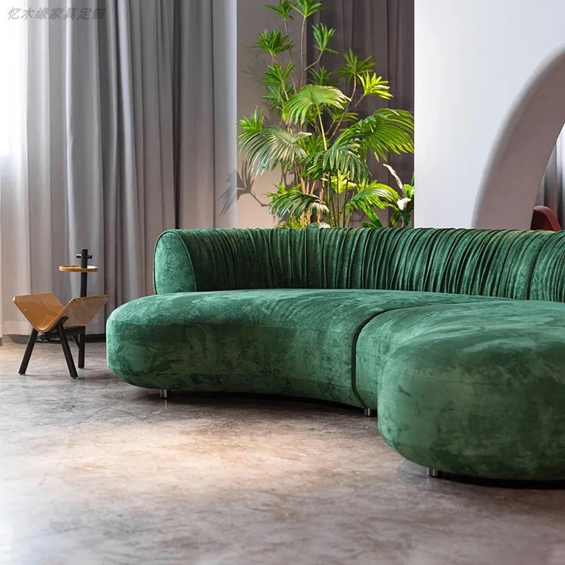 Italian Minimalist Living Room Sofas Curved Leisure Trendy Modern Sofa Designer Aesthetics Muebles Chinese Style Furniture