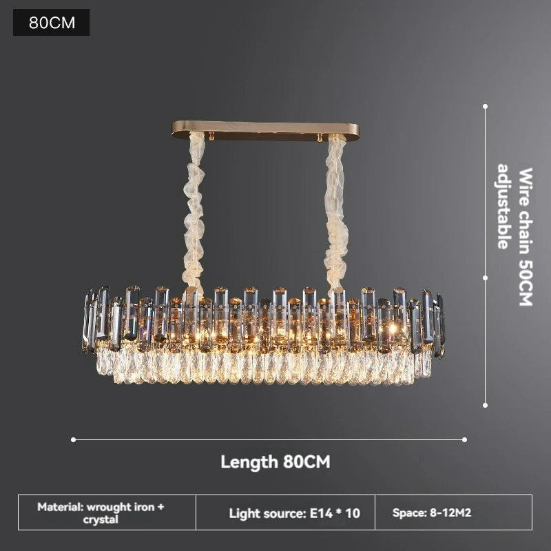 Post-modern Simple and Luxurious Crystal Chandelier Living Room Lamps Dining Room Decoration Household Led Indoor Lighting