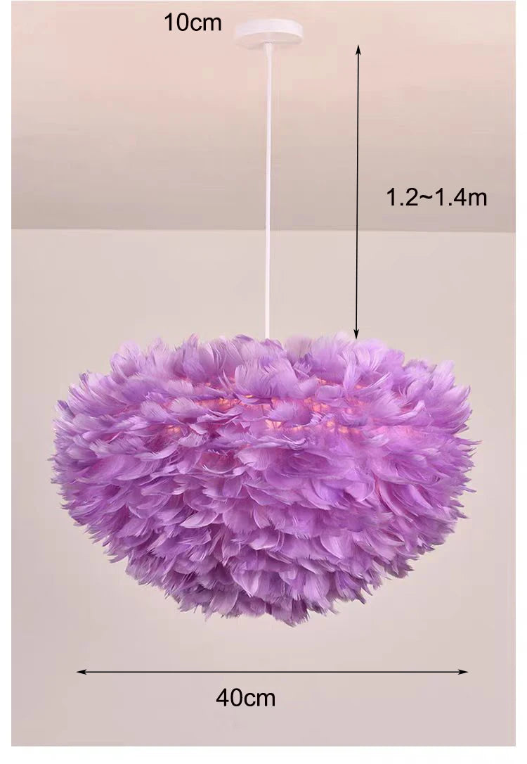 Feather Chandelier Modern Large Goose Feather Living Room Bedroom Feather Chandelier Warm and Fashionable Clothing Store Chandel