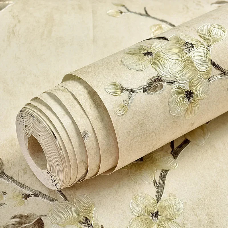 Floral Wallpaper Self-adhesive Warm Girl Bedroom 3d Thickening Wall Decoration Stickers Living Room Restaurant Sofa Background