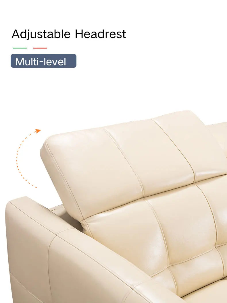 Genuine Leather Recliner Sofa Set,Modern Electric Recliner Sofa Set for Living Room