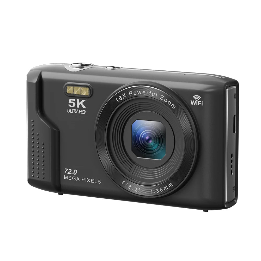 Digital Camera 72MP Vlogging Camera 16X Zoom Video Camera 2.8inch LCD Screen for Teens Adult Beginner