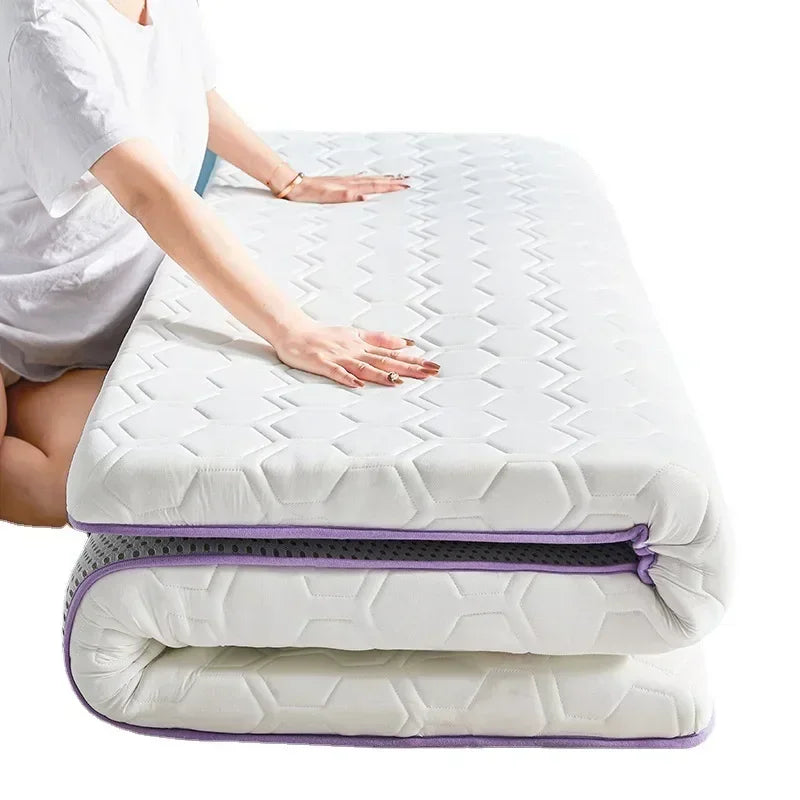 Foldable Natural Latex Mattress for Double Single Bed King Size Mat In Dormitory Hotels Bedroom Furniture Household Thickened