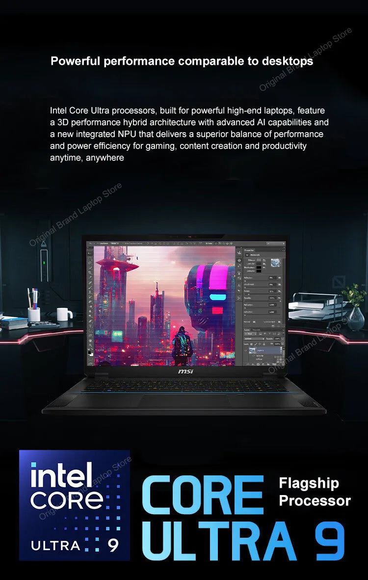2024 MSI Stealth 18 AI Studio Gaming Laptop 18 Inch 4K UHD 120Hz MiniLED Screen Netbook Ultra 9-185H 32GB 2TB RTX4090 Notebook
