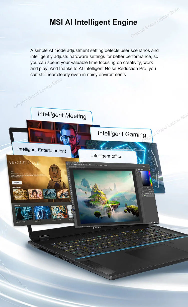 2024 MSI Stealth 18 AI Studio Gaming Laptop 18 Inch 4K UHD 120Hz MiniLED Screen Netbook Ultra 9-185H 32GB 2TB RTX4090 Notebook