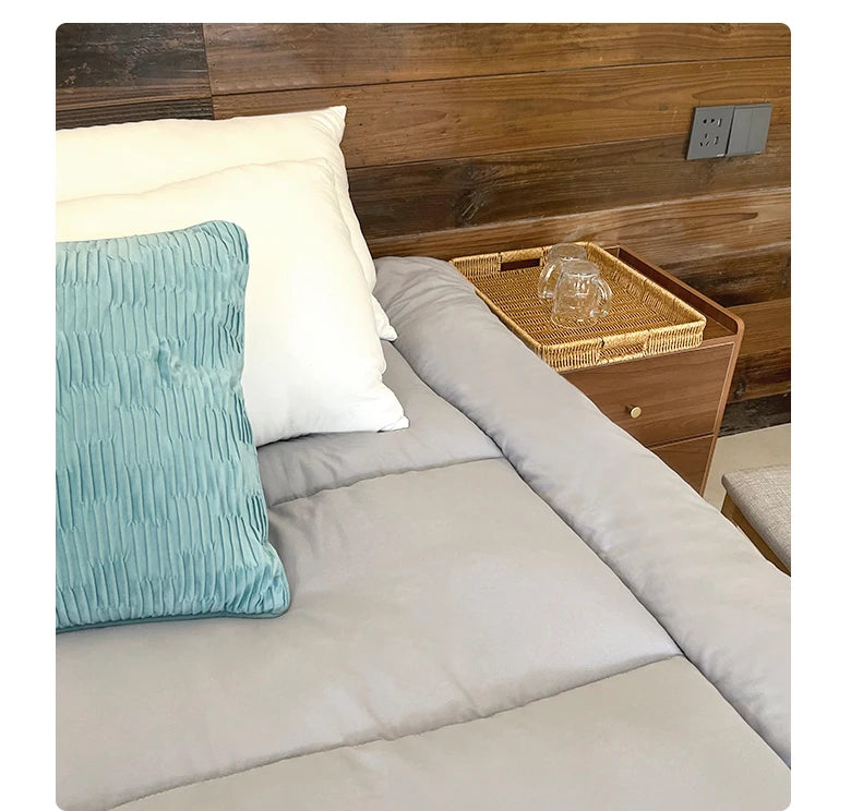 Premium Mattress Topper With Feather Velvet and Brushed Surface for Single/Double Beds Futon Sleeping Mats on the Floor Cover