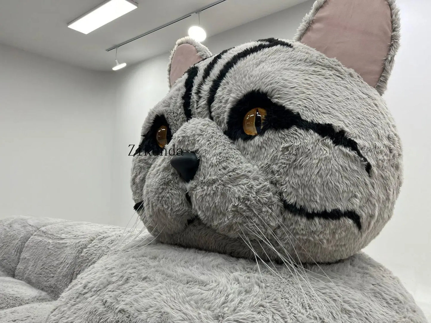 Cat-shaped cartoon animal sofa living room creative size apartment fabric plush sofa