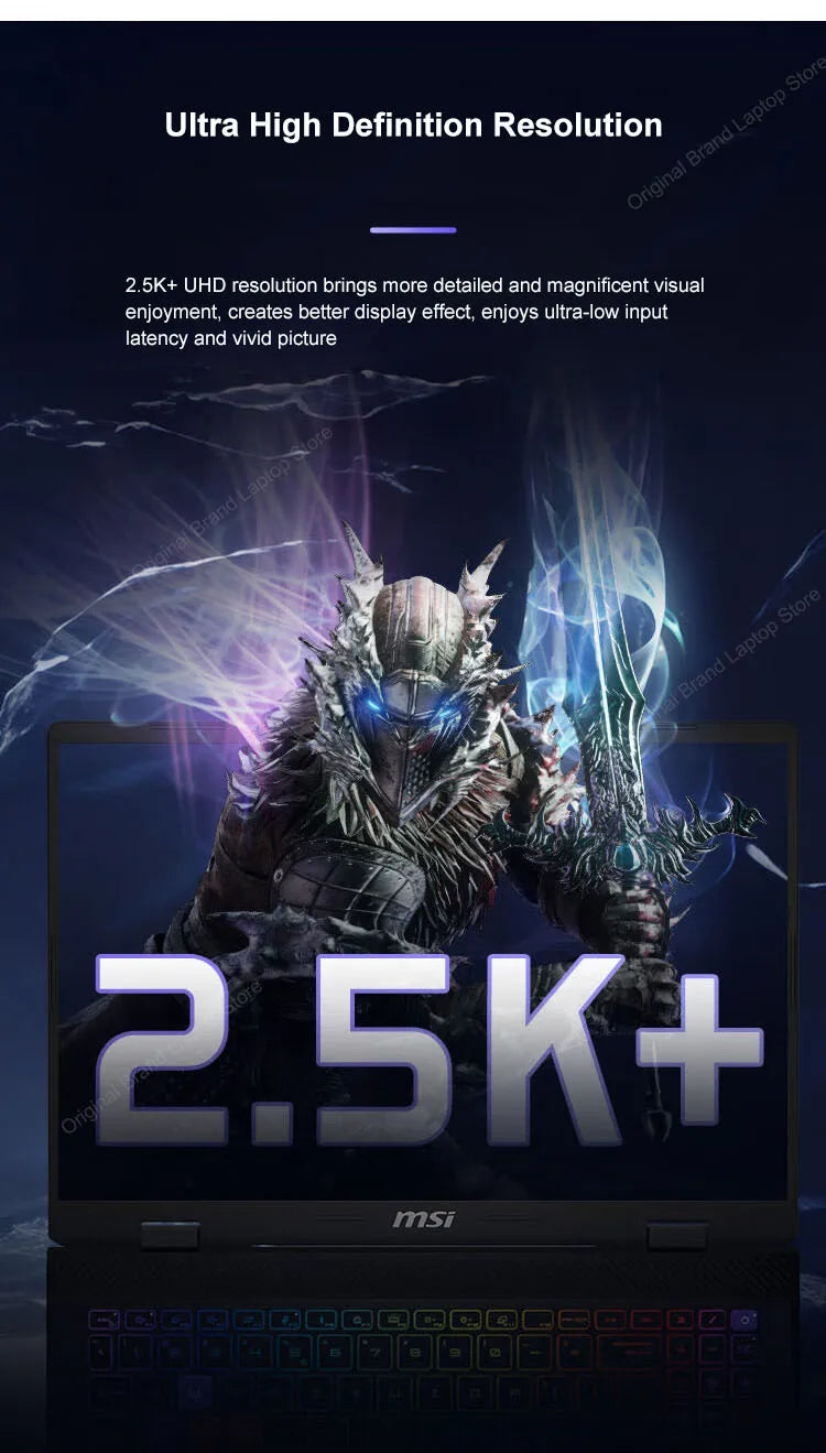 2024 MSI Sword 16 HX Laptop 16 Inch 2.5K QHD 240Hz IPS Screen Notebook i7-14700HX 16GB 1TB SSD RTX4060 Gaming Netbook Computer