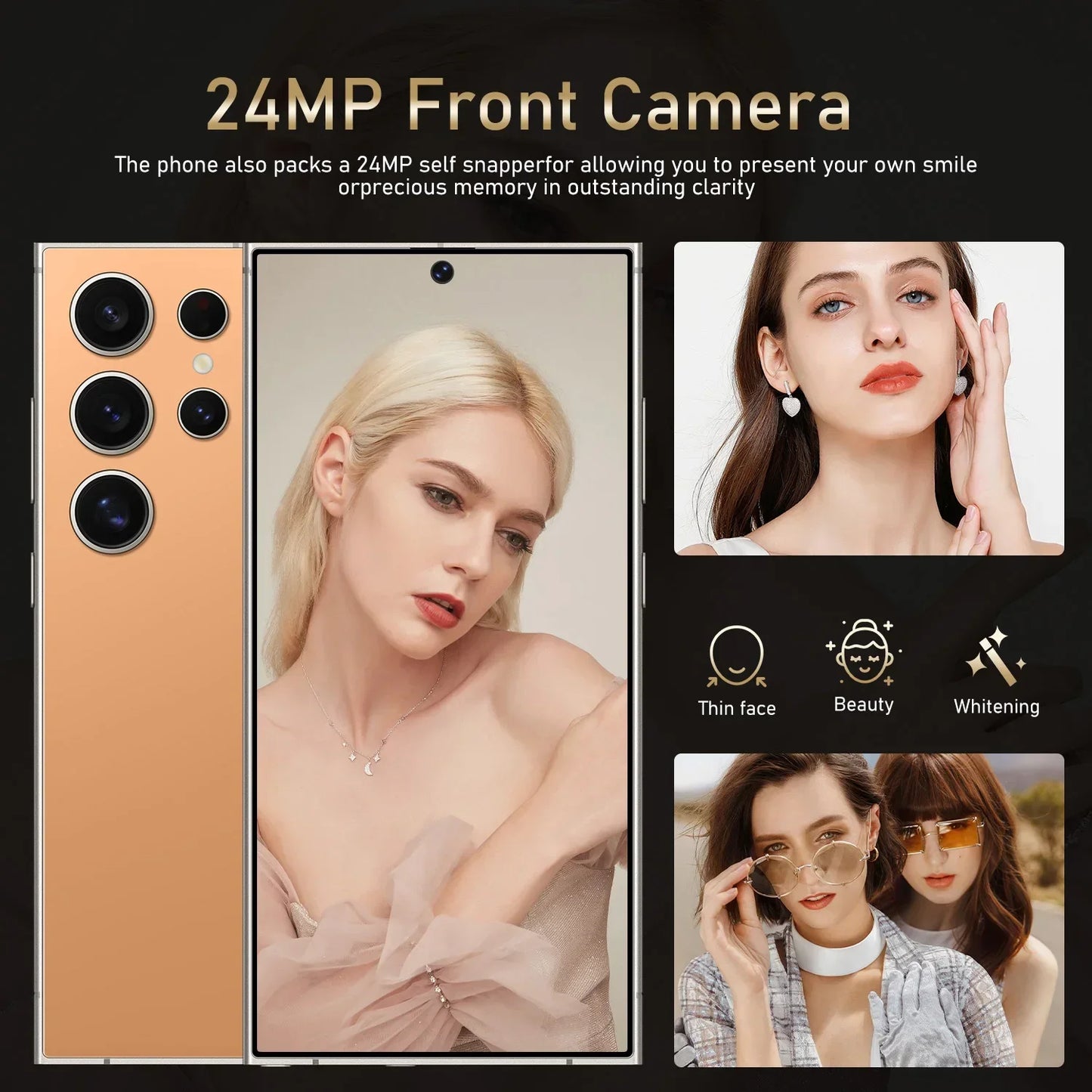 FUFFI-S25 Pro,Smartphone Android,6.8 inch,12GB RAM,512GB ROM,Dual SIM,Mobile phone,Google Play Store,24+48MP,6000mAh,celulares