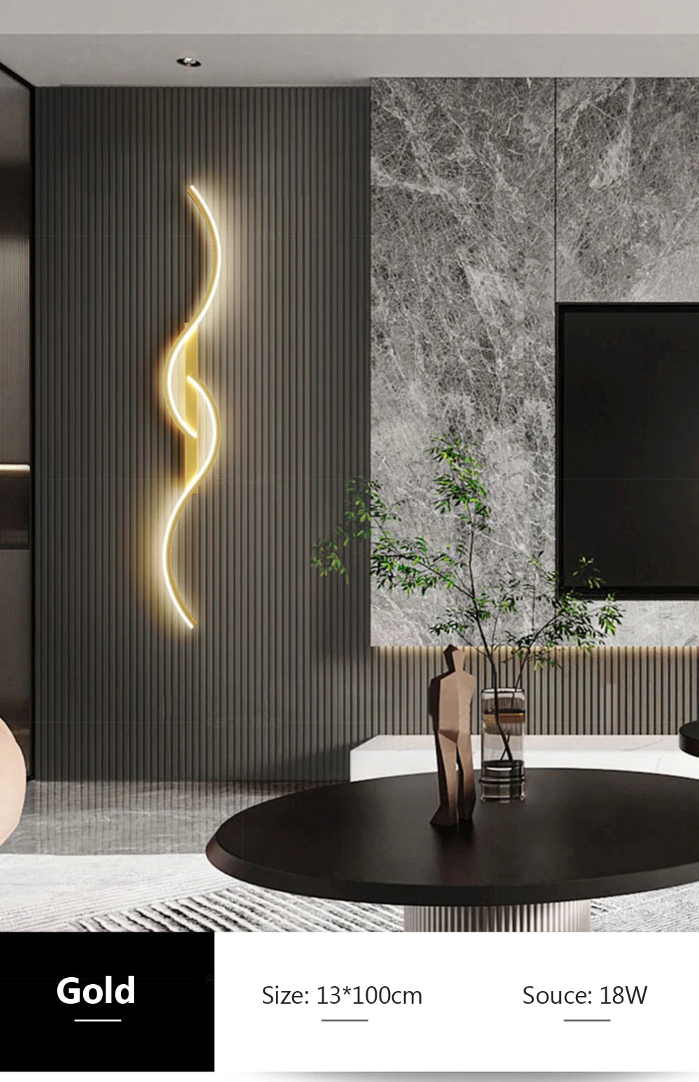 LED Wall Lamp 60/80/100CM Smart Remote Control Adjustable Color Temperature Brightness Bedroom Bedside Living Room Wall Sconces