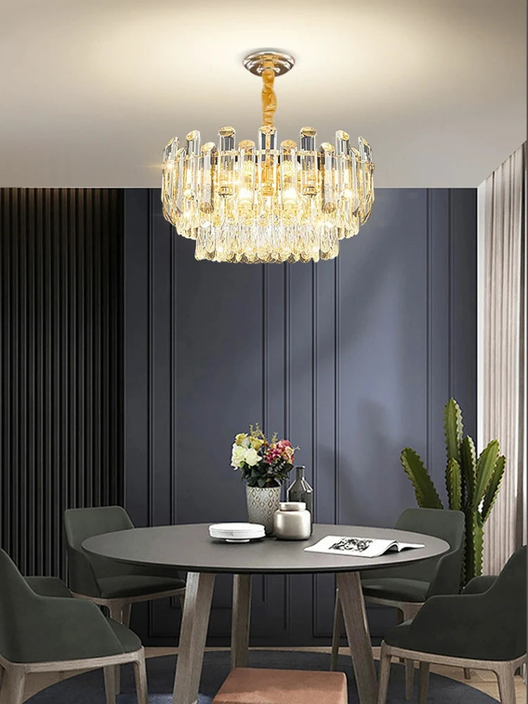 Post-modern Simple and Luxurious Crystal Chandelier Living Room Lamps Dining Room Decoration Household Led Indoor Lighting