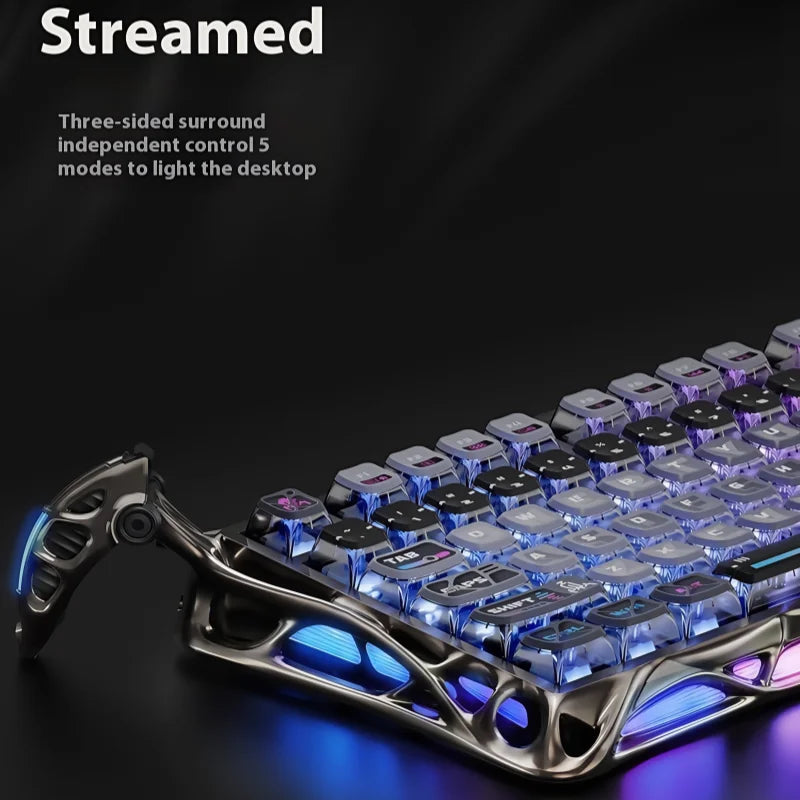 GravaStar 75k1pro Esports Gaming Mechanical Keyboard 79 Key Cyberpunk Theme Aluminum Alloy Keyboard Tablet Laptop Office Gaming