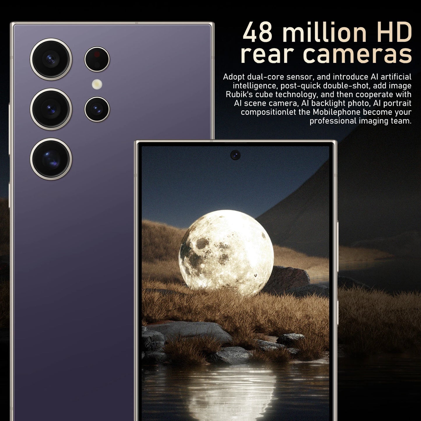 FUFFI-S25 Pro,Smartphone Android,6.8 inch,12GB RAM,512GB ROM,Dual SIM,Mobile phone,Google Play Store,24+48MP,6000mAh,celulares