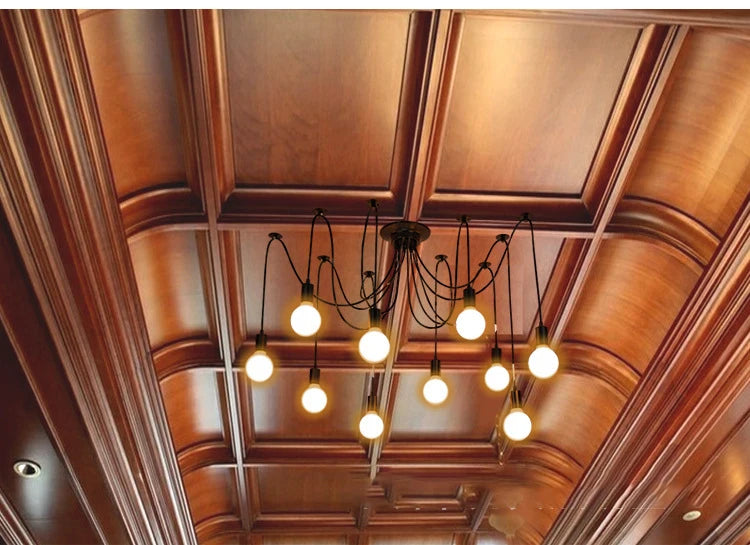 DIY Spider Chandelier Industrial Pendant Lights E27 Modern Ceiling Hanging Lamp Dinning Living Room Courtyard Lighting Fixture