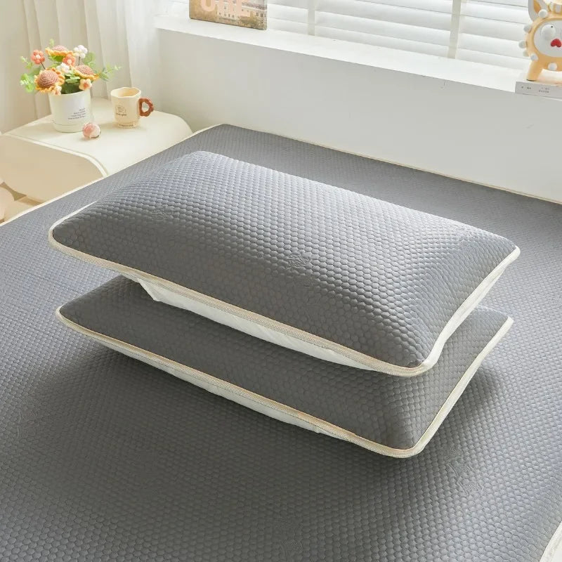 1pc Breathable and non slip thin mattress with summer quilting design dark gray single and double comfortable soft cushion
