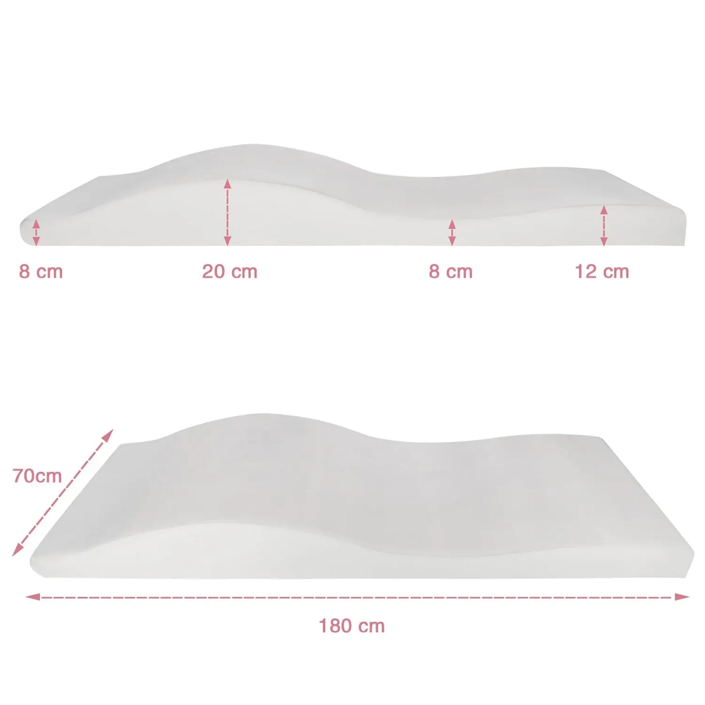 Foam Spa Massage Table Beauty Bed Curved Topper Salon Anatomica Lash Mattress Wave Memory Foam Lash Bed Topper