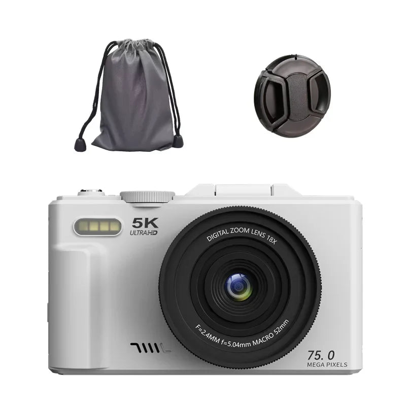5k HD Digital Camera 75MP 18X Zoom AF Automatic Zoom 3-inch Flip Screen WIFI Web Camcorder Student Travel Shooting Vlog Cameras