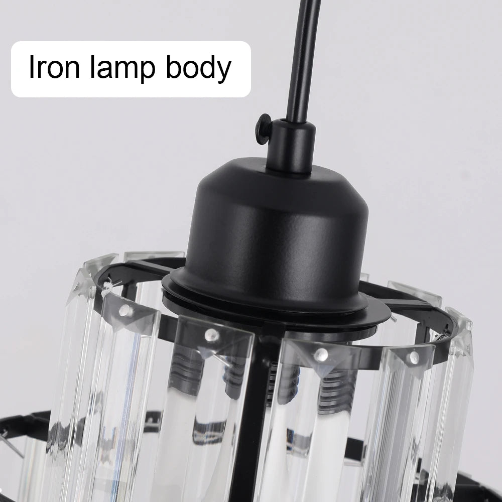 K9 Crystal Pendant Light Indoor Dining Room Nordic Modern Ceiling Chandelier for Bedroom Decoration Led Adjust Lighting Fixtures