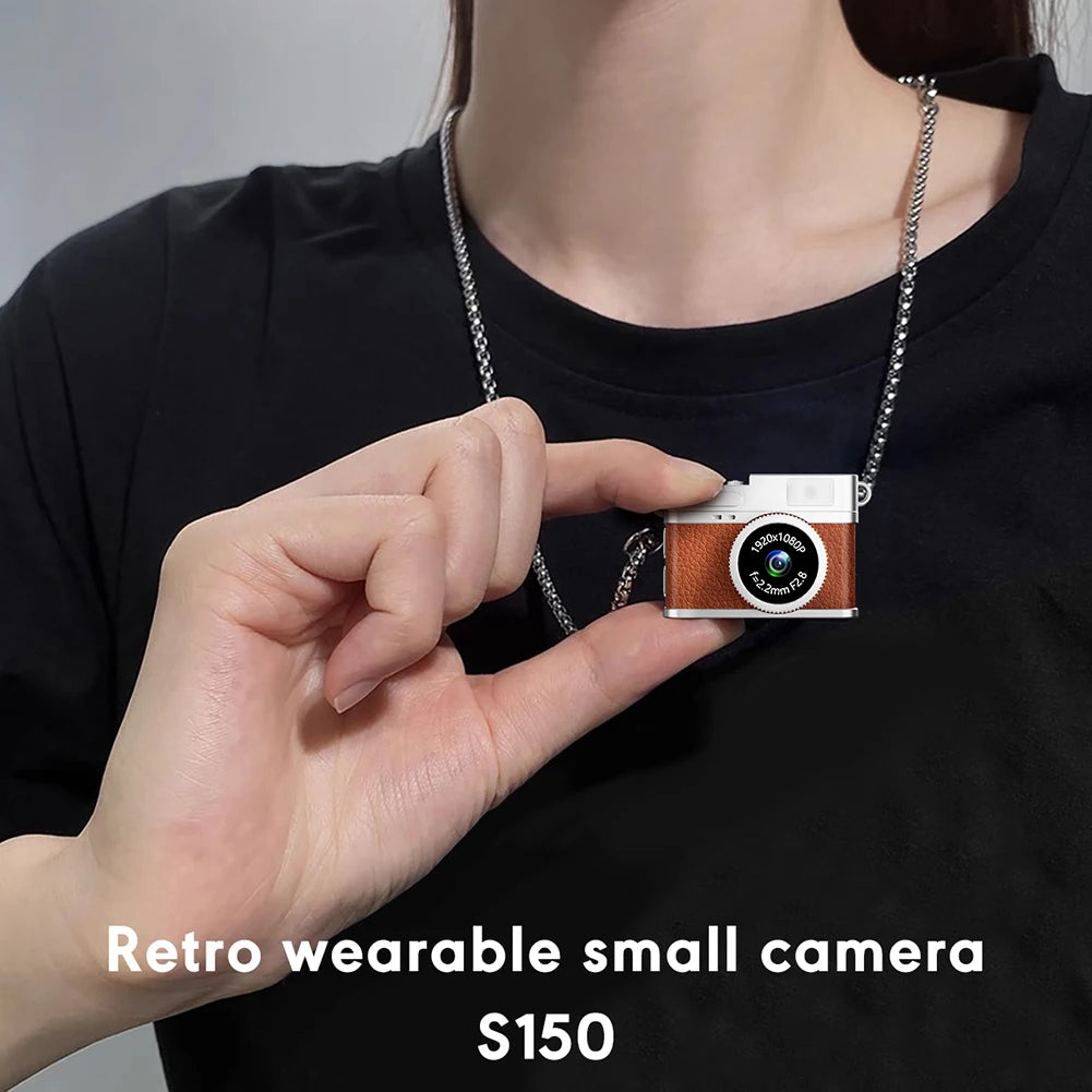 S150 Retro Digital Camera Mini Video Cam Photography Point Camera 1080P Pocket Video Recorder with LED Flash Light for Kids Toys