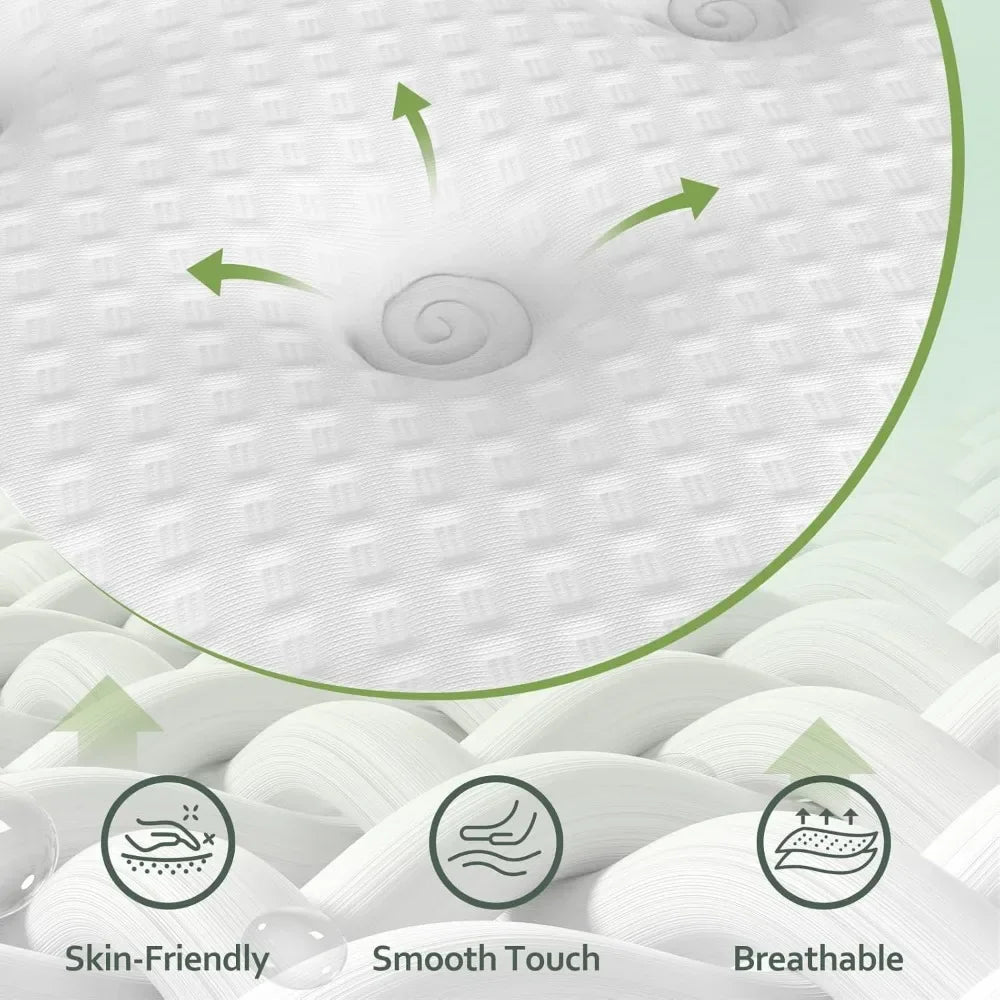 14 Inch Hybrid King Size Mattress in a Box, Mattress with Gel Memory Foam and Pocket Spring , Ergonomic Design & Edge Support