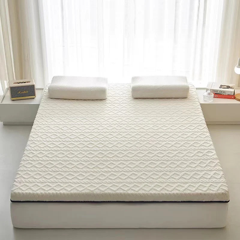 Thick Velvet Mattress Single Double Size Sponge Mattress Cushion Mat Soft Tatami Sleeping Pad