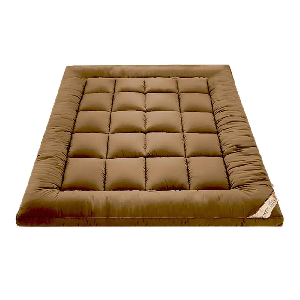 Soft Filling Mattress Pad Soft Down Velvet Tatami Mats Mattress Fluffy and Breathable Relieve Body Stress Soft Cushion Anti-Slip