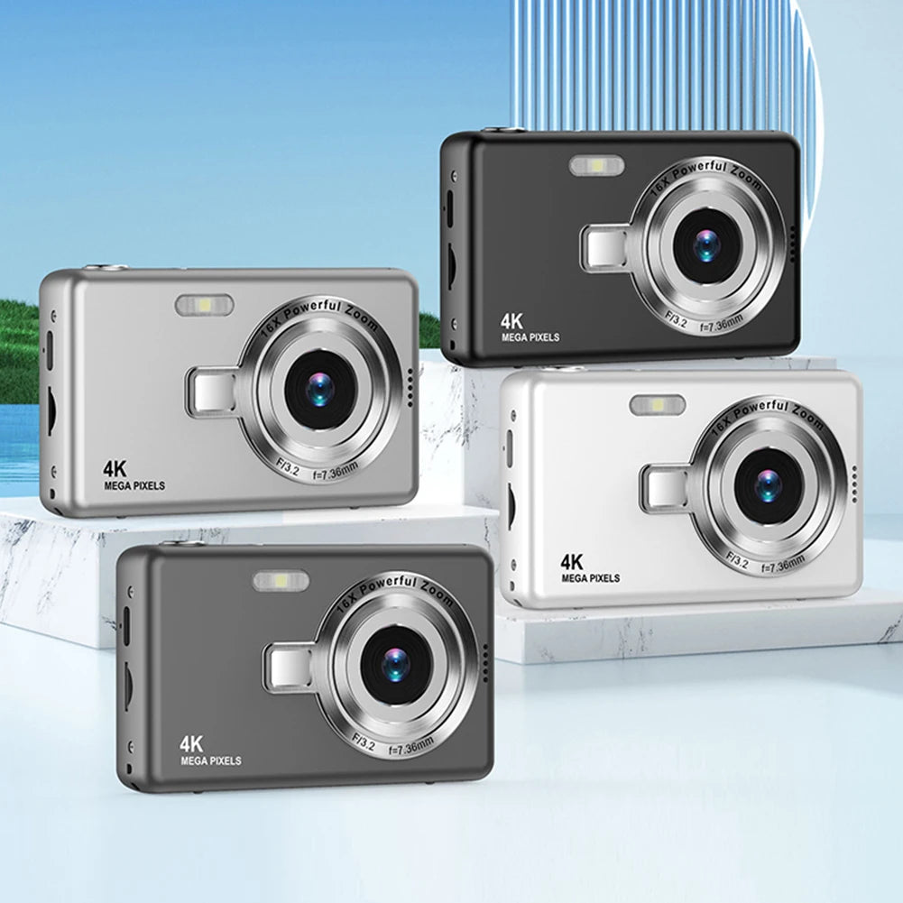 4K HD 1080P Digital Camera 96MP Autofocus Vlogging Camera 16X Zoom Video Photography Camera 2.4 Inch IPS Screen