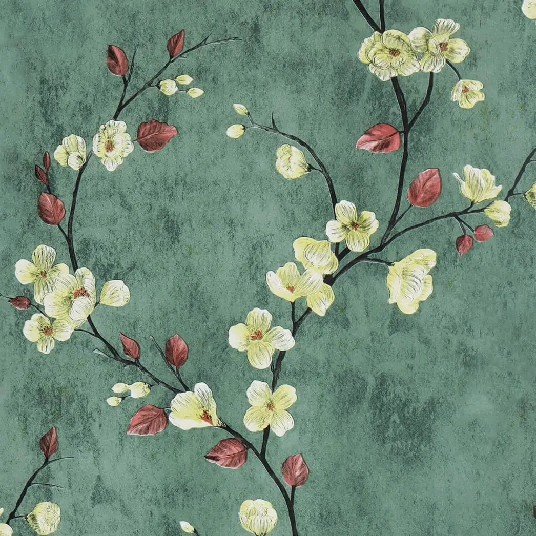 Floral Wallpaper Grey Peel and Stick Wallpaper Flower Self Adhesive Wall Paper Roll Removable Contact Paper Decorative